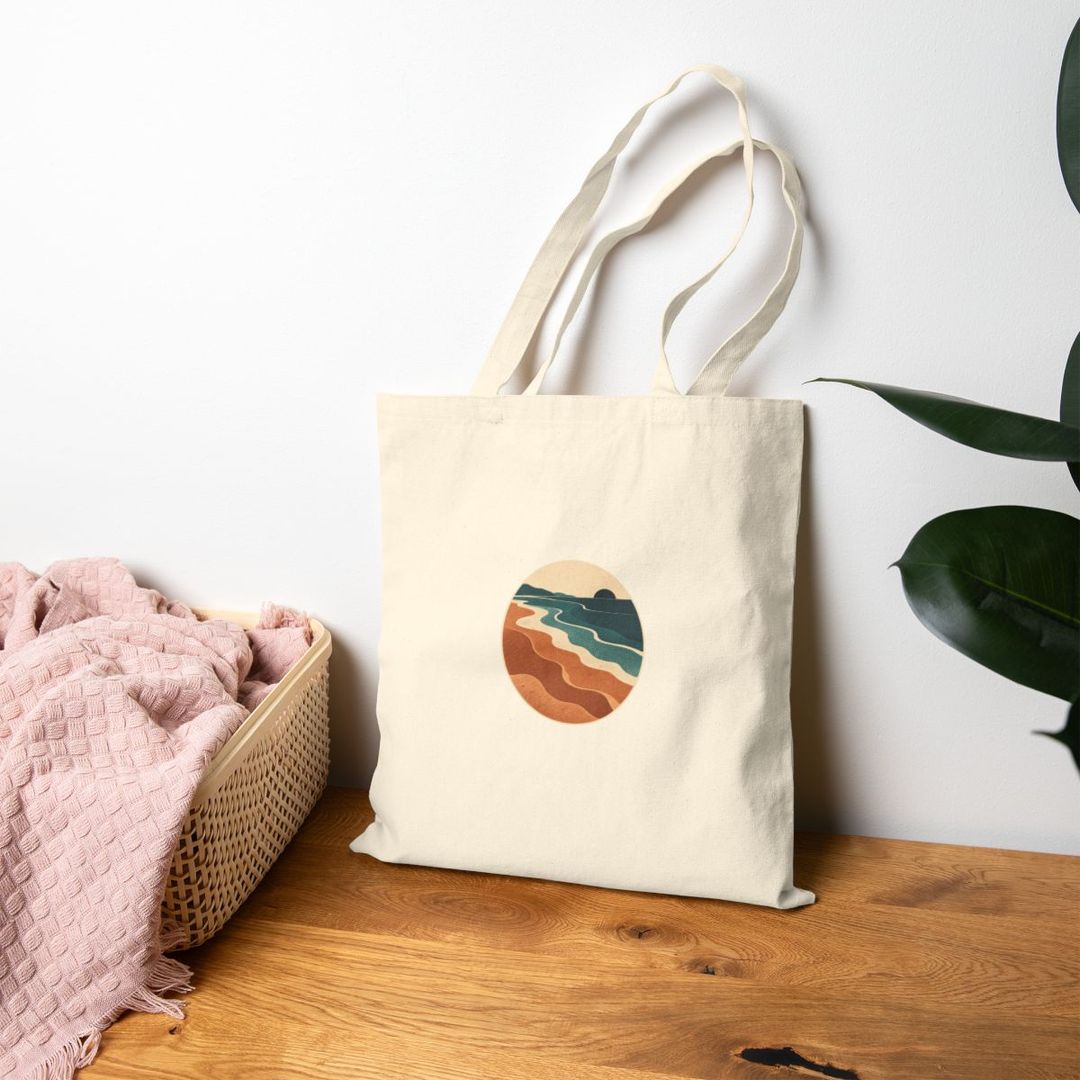 Tide Lines Canvas Tote