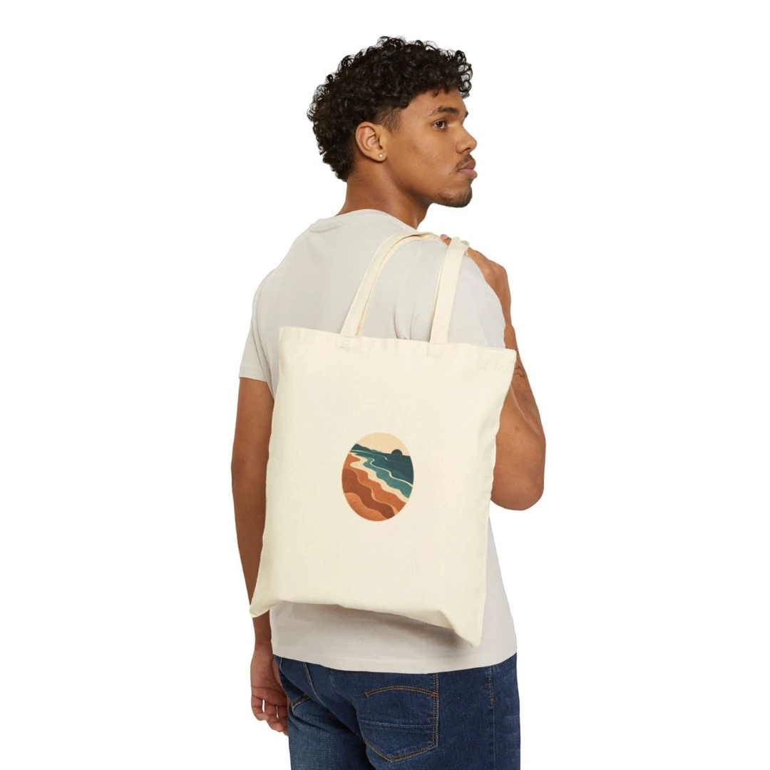 Tide Lines Canvas Tote
