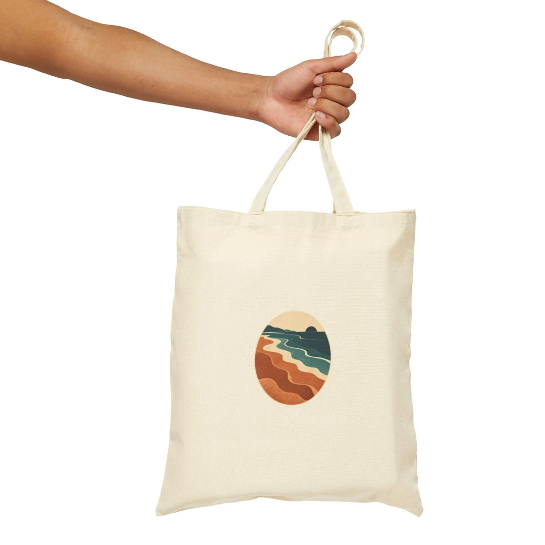 Tide Lines Canvas Tote