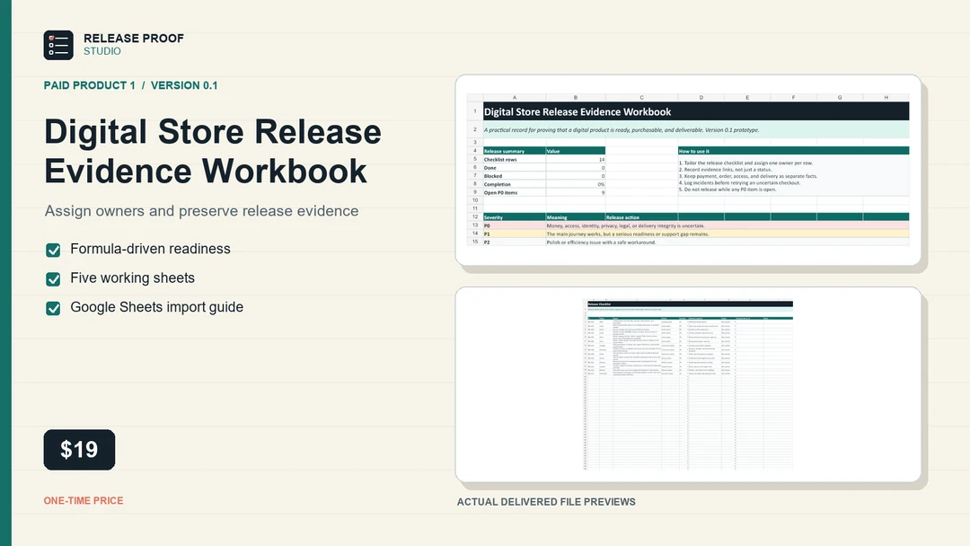 Release Proof Quickstart Guide — Team License
