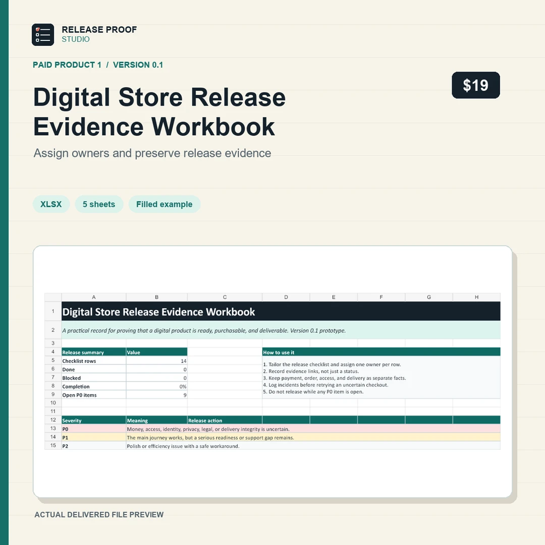 Release Proof Quickstart Guide — Team License